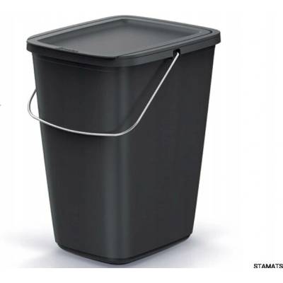 Keden Compacta Q Flap Odpadkový kôš BASIC čierny, 12 L