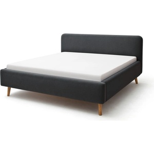 meise.möbel Антрацитно двойно легло 160x200 cm тапицирано с място за съхранение с включена подматрачна рамка Mattis - Meise Möbel (1792-99-4000)