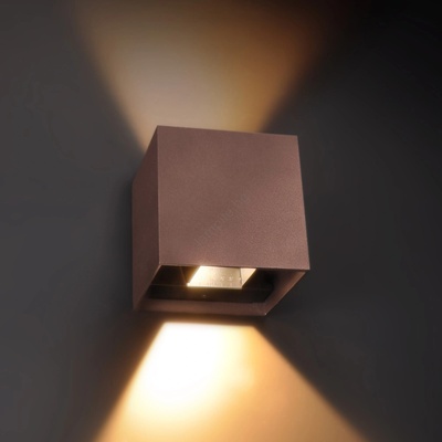 Brilagi - LED външно стенно осветително тяло CUBE LED/6W/230V кафяво IP54 (BG2715)