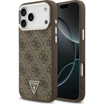 GUESS Калъф Guess 4G Triangle Logo MagSafe за iPhone 17 Pro Max - кафяв