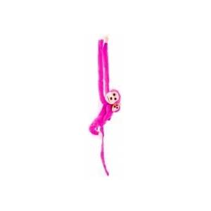 LEAN Toys Mascot Plush Monkey with Baby, Dark Pink 90 cm