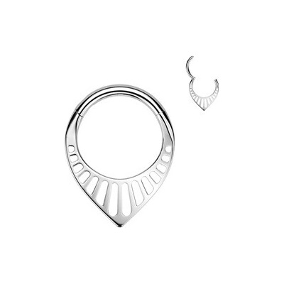 Šperky4U Ocelový piercing segment kruh špička SG129-1208