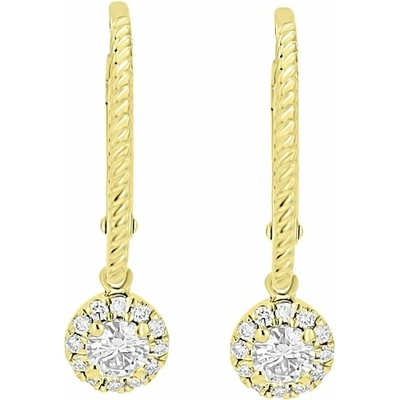 Eppi Strieborné v tvare srdca s lab-grown diamantmi Mona E50438