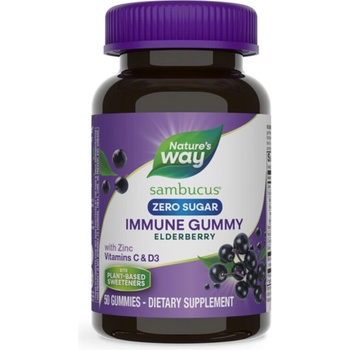 Nature's Way Самбукус Имун Гъми (с витамин С, D3 и цинк) 50 желирани таблетки без захар | Nature’s Way (14616)