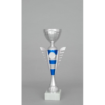 Stříbrnomodrý sportovní pohár 30 39 cm 30 cm