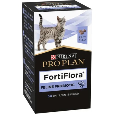 Pro Plan FortiFlora Feline probiotické žvýkací kostky 30 tbl – Zboží Dáma