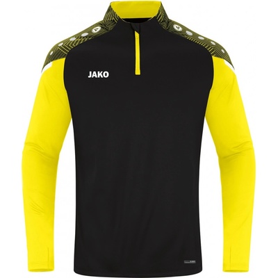 Jako Performance mikina krátký zip lemon