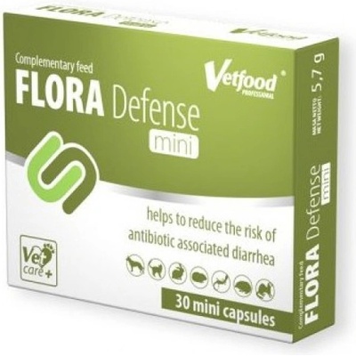 VetFood Flora Defense Mini - синбиотик за кучета, котки и дребни животни дo 5 кг, 30 капсули - Полша