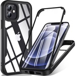 Techsuit Калъф за iPhone 12 + калъф - ColorVerse 360 Series - черен