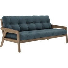 sofa GRAB by Karup 100*200 cm carob hnědá + futon petrol blue 757