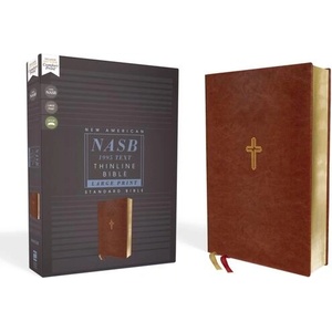 NASB, Thinline Bible, Large Print, Leathersoft, Brown, Red Letter, 1995 Text, Comfort Print | Zondervan (ISBN: 9780310451020)