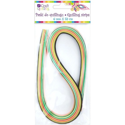 dp Craft Papírové proužky na quilling 6mm mix barev (108ks)