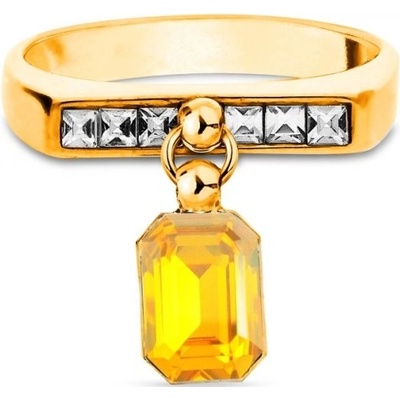 Spark prsten žlutý se Swarovski Elements Royal 13967 2104 Sunflower