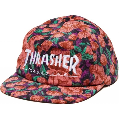 THRASHER Mag logo snapback pink floral