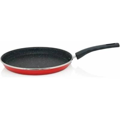 Metalac Granite induction, smaltovaná pánev na palačinky 25 cm, červená