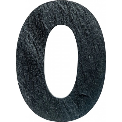 Domové číslo „0“, 150 × 108 mm, bridlice, 1725