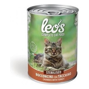 Monge Leo’s Sterilised - Консерва за кастрирани котки с пуешко (415 г)