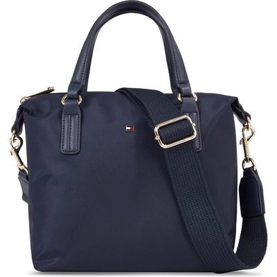 Tommy Hilfiger Дамска чанта Tommy Hilfiger Poppy Th Small Tote AW0AW15640 Space Blue DW6 (Poppy Th Small Tote AW0AW15640)
