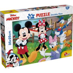 Lisciani Двулицев пъзел Lisciani - Mickey Mouse, 24 части (LI109692)