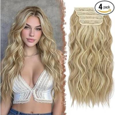 Feshfen Dámská paruka Blond Highlights Clip