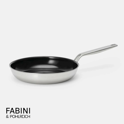 FABINI Pánev & Pohlreich, 26 cm - Nepřilnavá nerezová pánev z pětivrstvé nerezové oceli s keramickým povrchem bez poklice
