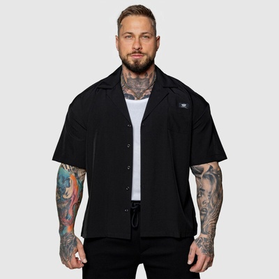 Iron Aesthetics Cuban oversized košeľa čierna