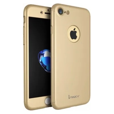 Apple Калъф 360" със стъклен протектор за iPhone 7 Ipaky Gold