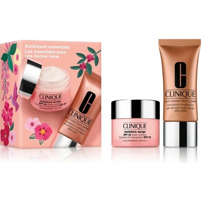 Clinique Mini Kit Clinique Moisture Surge SPF 25 Sheer hydrator hydratační krém SPF 25 30 ml + Clinique Sun Kissed Face Gelee bronzující gel na obličej 30 ml