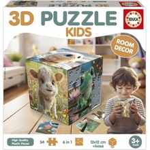 EDUCA 3D Puzzle kostka Zvířátka 54 ks
