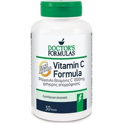 Doctor's Formulas Хранителна добавка Витамин ц 1000мг бърза абсобация, Doctor' s Formulas Vitamin C Formula Fast Action, 30tabs