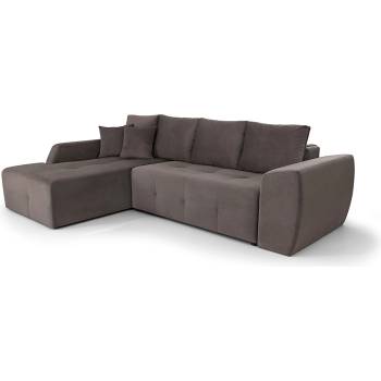 Мебели КАМБО Ъглов диван Лагуна мини тъмнокафяв Max 06