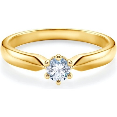 Savicki zásnubní prsten žluté zlato bílý safír SAV0172BSZ Z