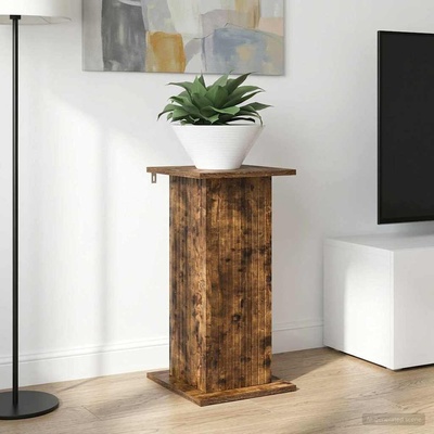 vidaXL Стойка за растения Опушен дъб 30, 5 x 30 x 60, 5 см (899790)