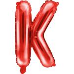 PartyDeco Балон от фолио Mini - Буква K 35см червен
