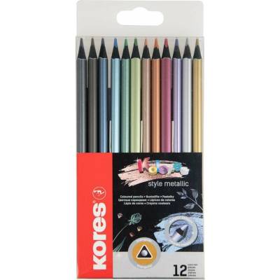 Pastelky KORES KOLORES STYLE METALIC 12 farieb (93316)