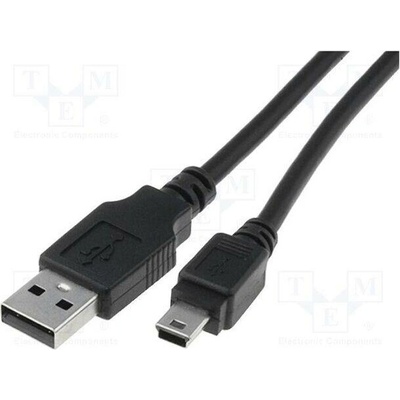 Digitus AK-300108-030-S USB 2.0, USB A vidlice, USB B mini vidlice, niklovaný, 3m