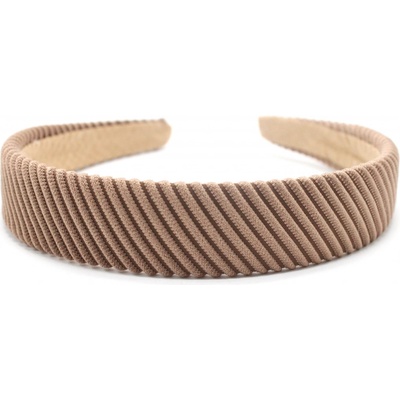 Vroubková čelenka na vlasy Barva: světle hnědá – Zboží Dáma