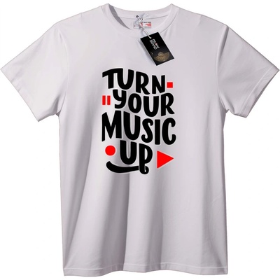 NOONEBRAND Тениска Пусни музиката си - 6XL, Black