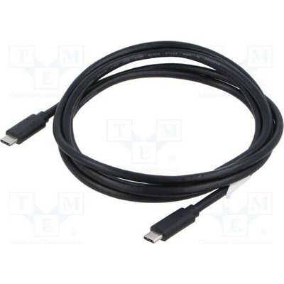 Lanberg CA-CMCM-32CU-0018-BK USB 3.1, USB C vidlice, z obou stran, zlacený, 1,8m, černý