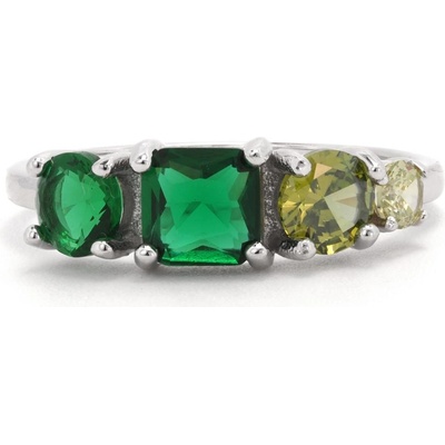 Rafity Stříbrný prsten Emeraldlow se zirkony R0122