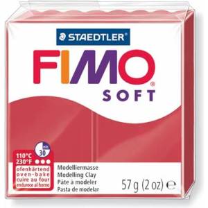 FIMO Глина, 57 g, горима, FIMO "Soft", черешово червена 8020-26 (8020-26)