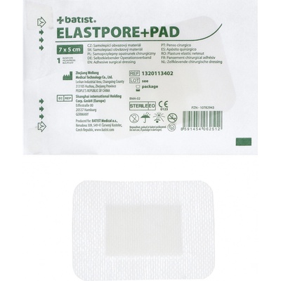 BATIST ELASTPORE+PAD - náplast s polštářkem 7 x 5 cm 50 ks