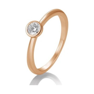 Sofia Diamonds prsteň z ružového zlata s diamantom BE41 85129-9 R