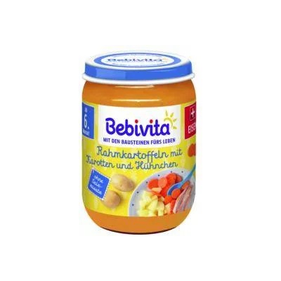 Bebivita Пюре Bebivita, Картофи, моркови и пиле, 190гр, 4018852013969
