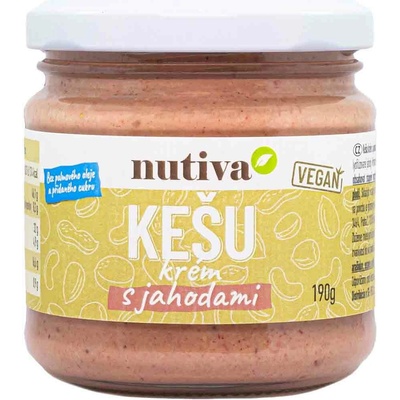 Nutiva Kešu krém s jahodami 190 g
