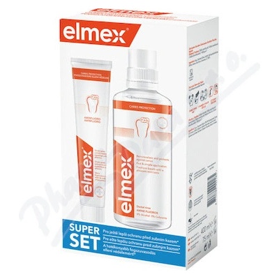 elmex Caries Protect.úst.voda 400 ml+zub.pasta 75 ml