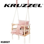 KRUZZEL Люлка детска, дървена, kruzzel h18027, розова, непопиваща (h18027)