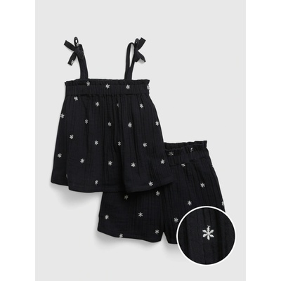 GAP Baby mušelínový outfit set Čierna