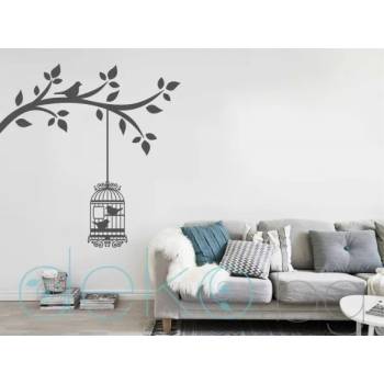 Image 1 of Нежна клонка с клетка за птици (3170)