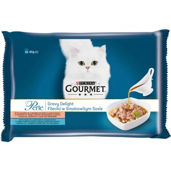 Image 1 of Gourmet Perle Gravy Delight salmon & tuna 4x85 g